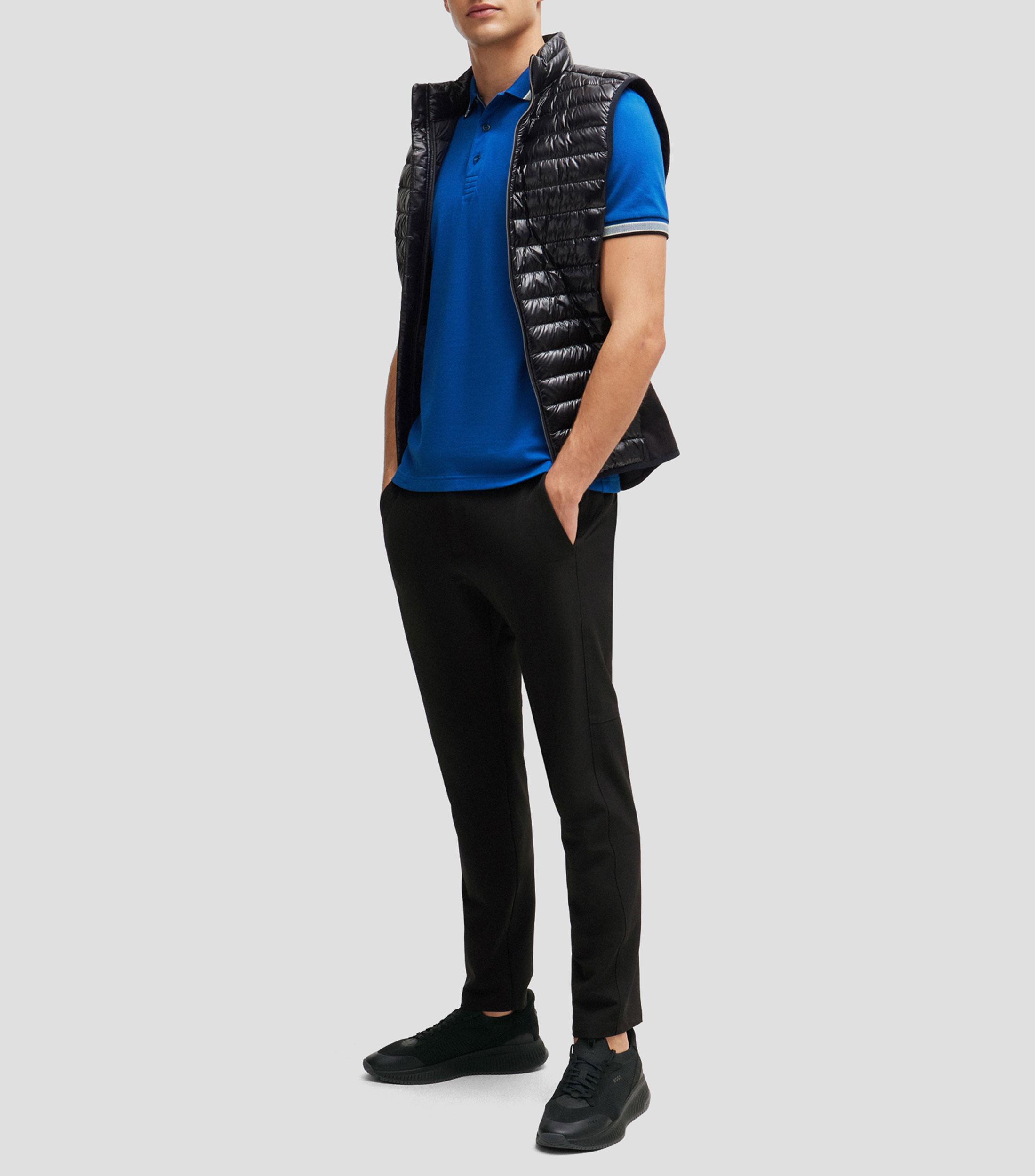 Playera tipo polo Daddy de pique de algodón con logo en contraste Hombre